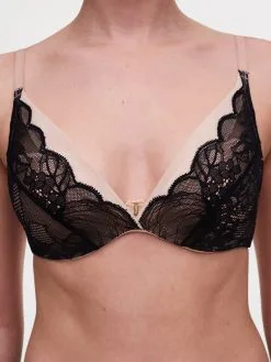 Chantelle MIDNIGHT FLOWERS T-Shirt BH -Bademode Verkaufsgeschäft C12N20 011 4