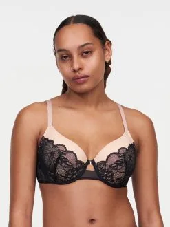 Chantelle MIDNIGHT FLOWERS T-Shirt BH -Bademode Verkaufsgeschäft C12N60 011 9