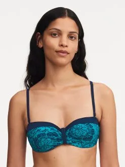 Chantelle FLOWERS Bikini Bandeau BH -Bademode Verkaufsgeschäft C18H60 0M2 2